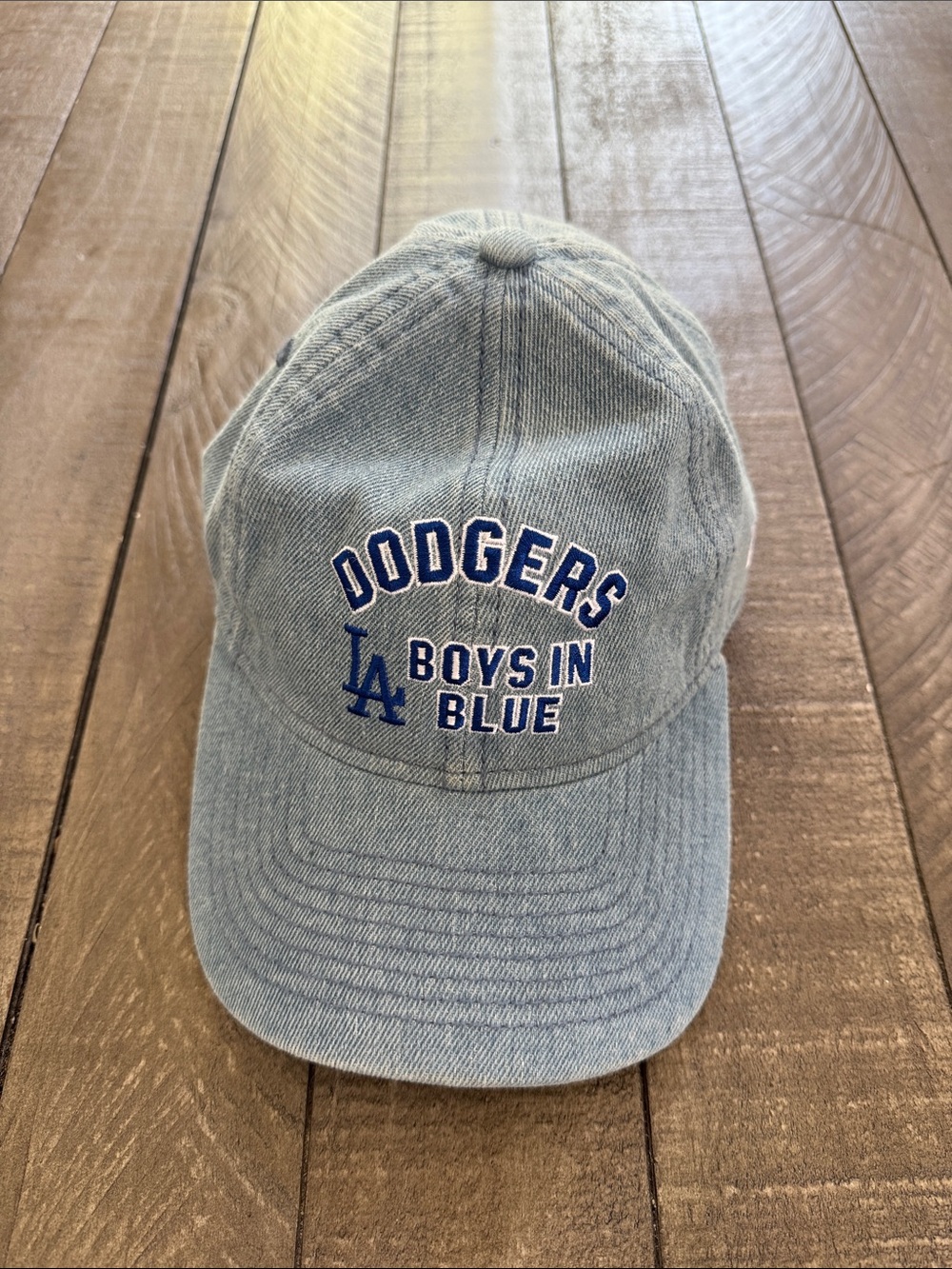 PINK Victoria's Secret Dodgers 'Boys in Blue' Light Denim Baseball Cap